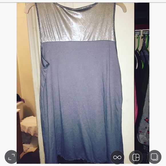 Shimmering Gray Top (plus size) - Picture 2 of 3